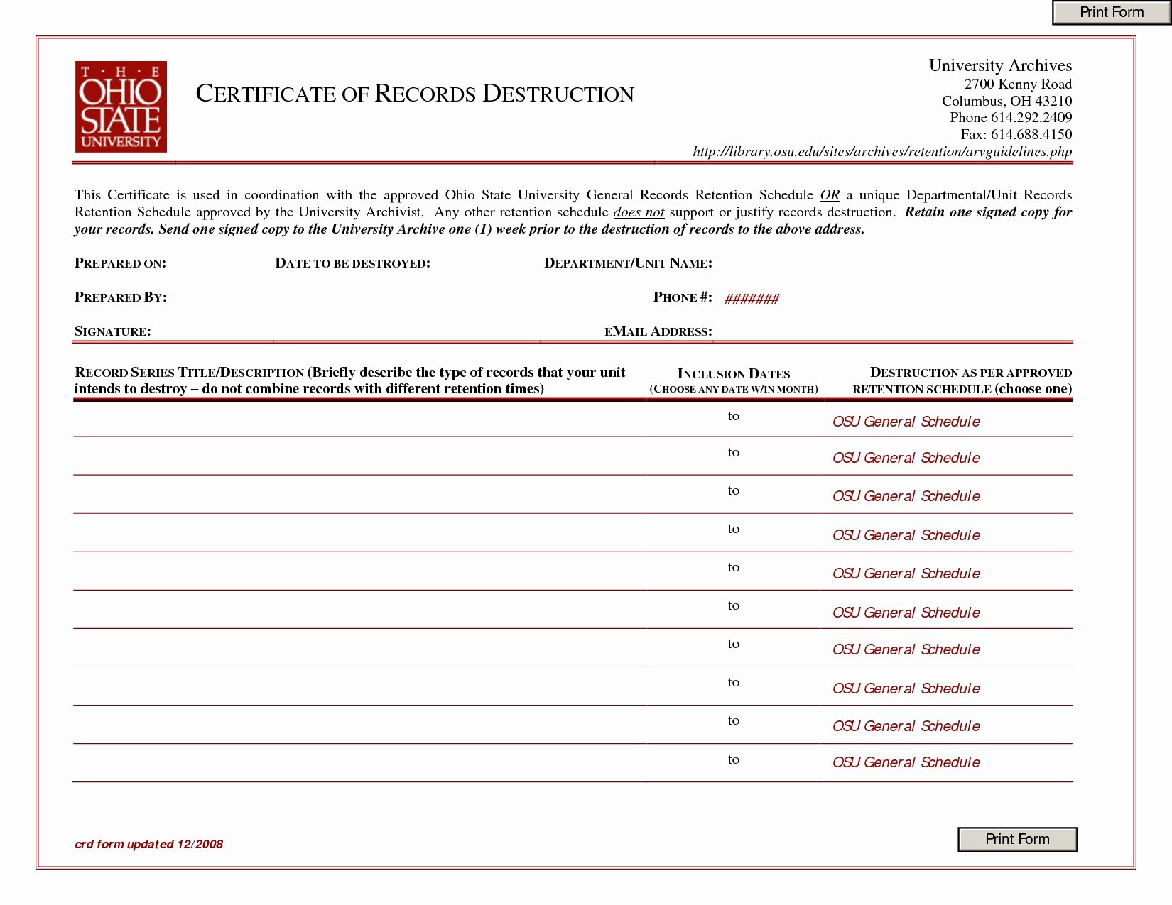 Certificate Of Destruction Template Latter Example Template Intended For Certificate Of Destruction Template