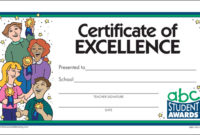 Certificate Of Excellence For Students Planner Template Free With Printable Certificate Of Academic Excellence Award