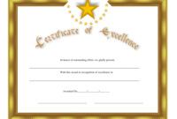 Certificate Of Excellence Template Download Printable Pdf Intended For Certificate Of Excellence Template Free Download