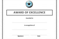 Certificate Of Excellence Template Word Matah Regarding Quality Certificate Of Excellence Template Word