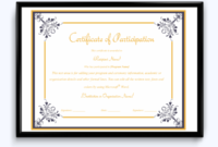 Certificate Of Participation 04 Word Layouts Within Best Participation Certificate Templates Free Download