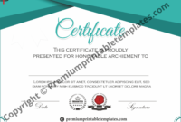 Certificate Of Participation Editable Pdf Premium With Certificate Of Participation Template Ppt