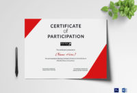Certificate Of Participation For Skating Design Template Pertaining To Free Certificate Of Participation Template Word