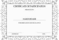 Certificate Of Participation Mydraw In Outstanding Volunteer Certificate Template