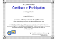 Certificate Of Participation Template Word With Regard To Best Certificate Of Participation Template Doc