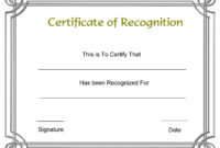 Certificate Of Recognition Template 1 Pdf Format E Regarding Formal Certificate Of Appreciation Template