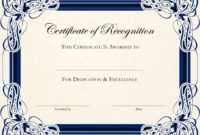 Certificate Of Recognition Word Template Within Amazing Certificate Of Recognition Word Template
