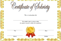 Certificate Of Sobriety Template Free 10 Latest Designs With Regard To Certificate Of Cooking 7 Template Choices Free