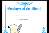 Certificate Template Employee Of The Month Ten Advantages Inside Employee Of The Month Certificate Templates