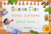 Certificate Template For Science Star Free Vector Throughout Science Achievement Certificate Template Ideas