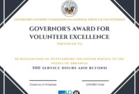 Certificate Templates Free Volunteer Award Certificate Intended For Awesome Recognition Of Service Certificate Template