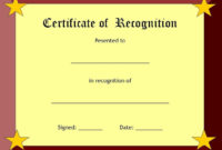 Certificate Templates Throughout Printable Blank Award Certificate Templates Word