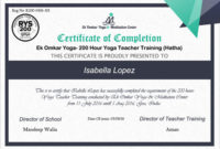 Certificate Yoga Courses Certificates Templates Free For Physical Fitness Certificate Template 7 Ideas