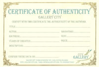 Certificateofauthenticitypdf In Free Free Art Certificate Templates