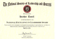 Certificates Awards And Reference Letters Nursing Portfolio Pertaining To Leadership Award Certificate Templates