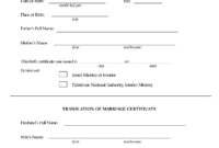 Certificates Interesting Birth Certificate Translation Throughout Birth Certificate Translation Template Uscis