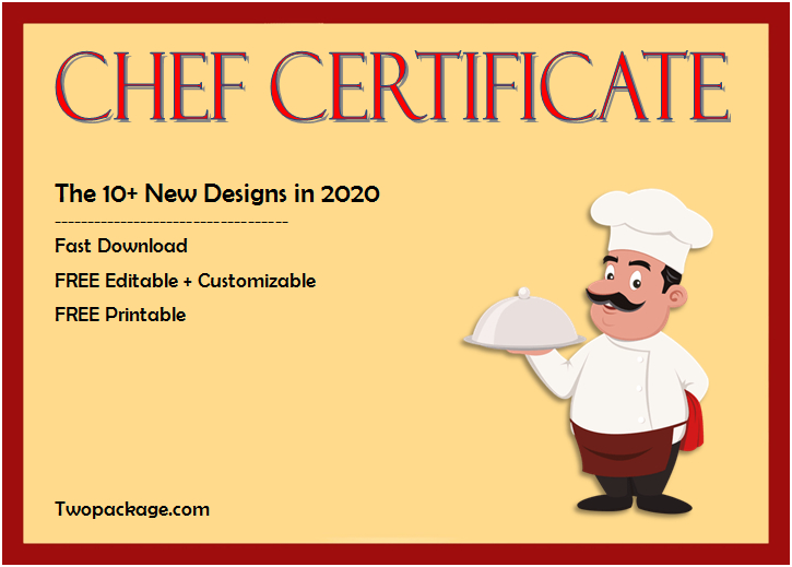 Chef Certificate Templates Free Downloadtwo Package Regarding Best Worlds Best Boss Certificate Templates Free