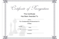 Chess Outstanding Achievement Certificate Template Regarding Quality Outstanding Performance Certificate Template