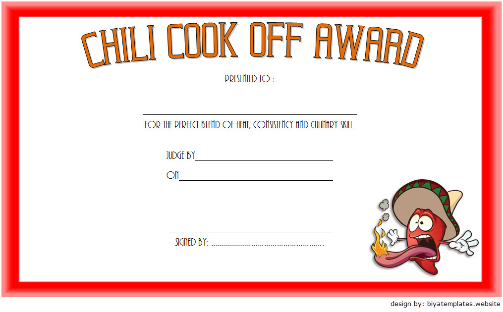 Chili Cook Off Certificate Template 10 Best Ideas Throughout Awesome Physical Fitness Certificate Template 7 Ideas