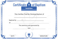 Christian Baptism Certificate Template In Adobe Photoshop Within Baptism Certificate Template Word