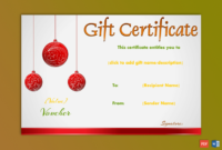 Christmas Balls Gift Certificate Template Gct In Amazing Christmas Gift Certificate Template Free Download
