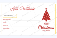 Christmas Gift Certificate Template 38 Word Layouts Pertaining To Holiday Gift Certificate Template Free 10 Designs