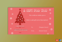 Christmas Gift Certificate Template Pink Themed Gct For Best Pink Gift Certificate Template