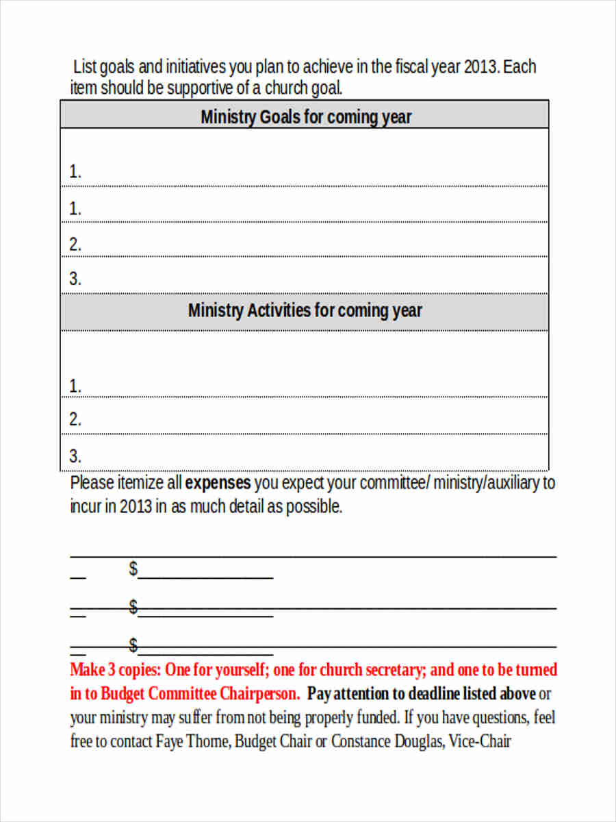 Church Ministry Plan Template For Your Needs Inside Ministry Proposal Template