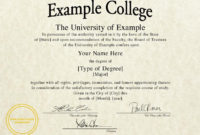 College Diploma Template Business Mentor Pertaining To Fake Business License Template