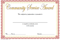 Community Service Certificate Template Free 12 Best Ideas Throughout Quality Certificate Of Service Template Free