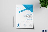 Completion Certificate Design Template In Psd Word Within Printable Professional Certificate Templates For Word