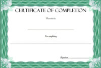 Completion Certificate Editable 10 Template Ideas Inside Certification Of Completion Template