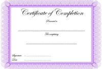 Completion Certificate Editable 10 Template Ideas Pertaining To Finisher Certificate Template 7 Completion Ideas