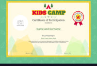 Completion Certificate Template For Kids Compilation 2020 For Summer Camp Certificate Template