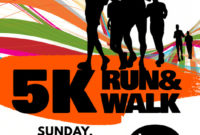 Copy Of 5K Run Walk Flyer Postermywall In Best Marathon Certificate Template 7 Fun Run Designs