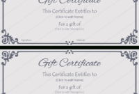 Corporate Gift Certificate Template Create Gift Certificates Pertaining To Black And White Gift Certificate Template Free