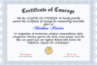 Courage Award Template Deola Within Bravery Certificate Templates