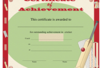 Cricket Certificate Of Achievement Template Download Within Netball Achievement Certificate Template