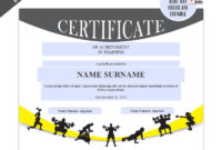 Crossfit Editable Certificate Template Editable Gym With Gymnastics Certificate Template