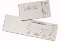 Custom Gift Certificate Books Stub Carbon Copy Snap For Company Gift Certificate Template