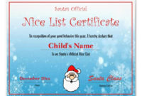 Custom Santa&amp;#039;S Nice List Certificate Photo Print Zazzle For Santas Nice List Certificate Template Free