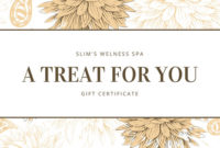 Customize 131 Spa Gift Certificate Templates Online Canva Intended For Awesome Spa Gift Certificate