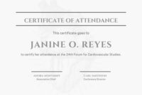 Customize 23 Attendance Certificate Templates Online Canva For Awesome Job Well Done Certificate Template 8 Funny Concepts