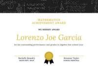 Customize 43 Achievement Certificate Templates Online Canva With Regard To Free Math Achievement Certificate Printable