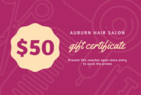 Customize 52 Hair Salon Gift Certificate Templates Online Pertaining To Free Printable Hair Salon Gift Certificate Template
