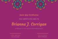 Customize 63 Appreciation Certificate Templates Online In Awesome Yoga Gift Certificate Template Free