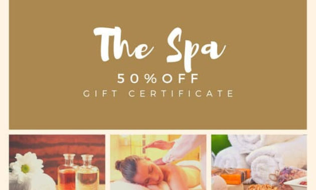 Customize 87 Spa Gift Certificate Templates Online Canva With Regard To Free Spa Day Gift Certificate Template