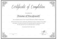 Custommade Course Completion Certificate Design Template Intended For Printable Free Training Completion Certificate Templates