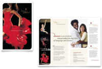 Dance School Brochure Template Word Publisher Inside Free Dance Studio Business Plan Template
