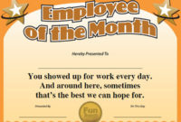 Designs For Best Employees Appreciation Joy Studio Pertaining To Quality Best Employee Certificate Template